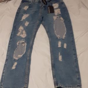 Fashion nova womens ripped boyfriend jeand